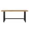 Flash Furniture Natural/Black Acacia Wood Slat Top Patio Table TT-TT01122-1A-NAT-GG - alternate 2
